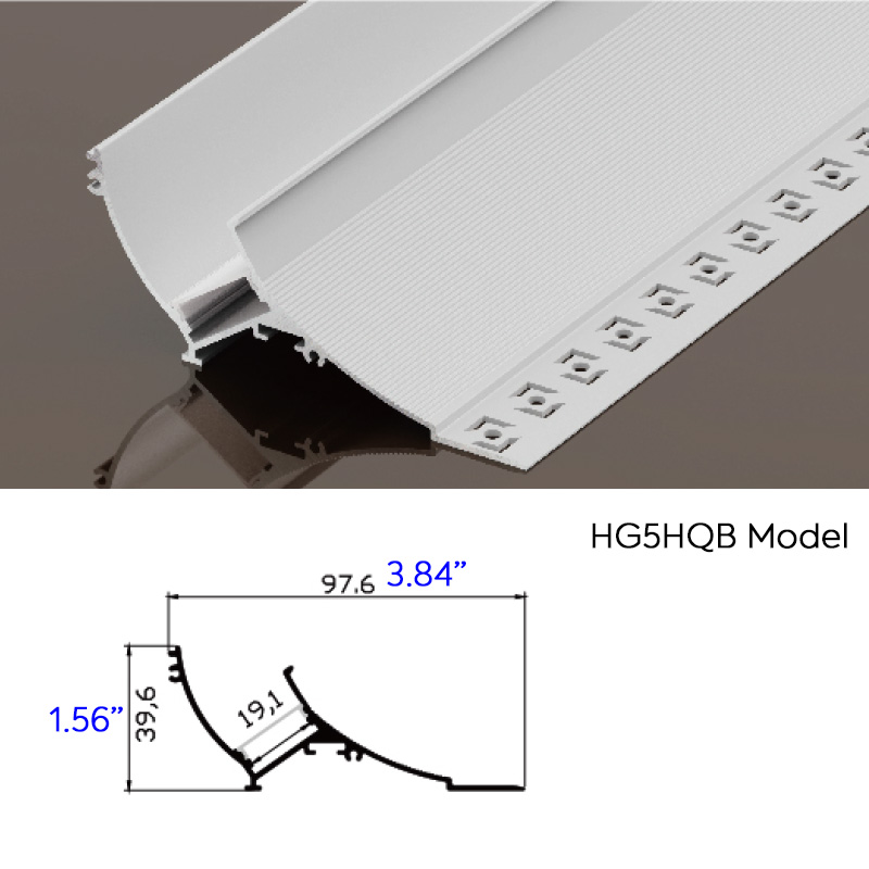 Plaster Wall LED Ceiling Corner Cove Crown Molding Profile, Inner 20mm Plaster Wall LED Ceiling Corner Cove Crown Molding Profile, Inner 20mm